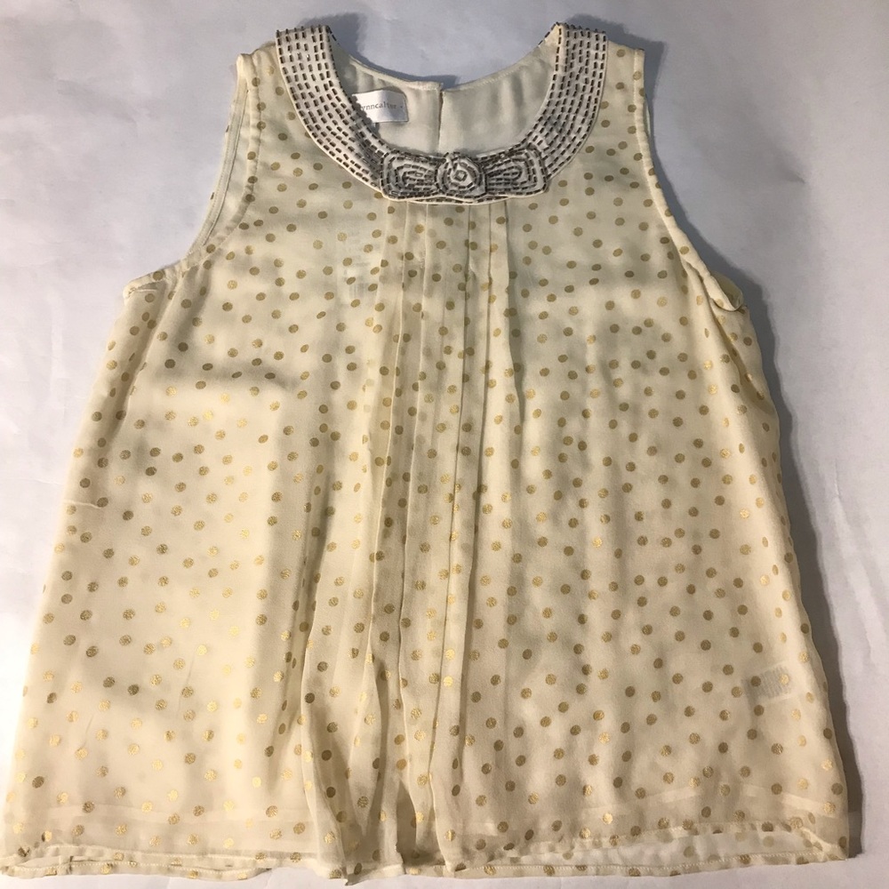 Anthropologie Corey Lynn Calter Sleeveless Silk Top Small Ivory